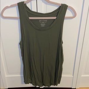 Army green tank top